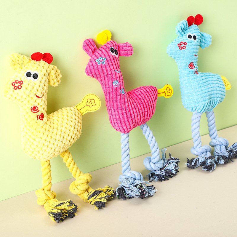 Corn Fleece Squeaky Pet Plush Toy with Cotton Rope | Bite-Resistant Dental Molar Cleaner & Interactive Chew Toy for Dogs & Cats O1CN016b2IN91ljBKVPbhGO 2211743354854 0 Cib