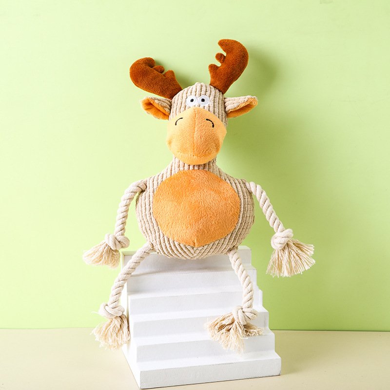 Corn Fleece Squeaky Pet Plush Toy with Cotton Rope | Bite-Resistant Dental Molar Cleaner & Interactive Chew Toy for Dogs & Cats O1CN019CoucC1ljBKYHVoic 2211743354854 0 Cib