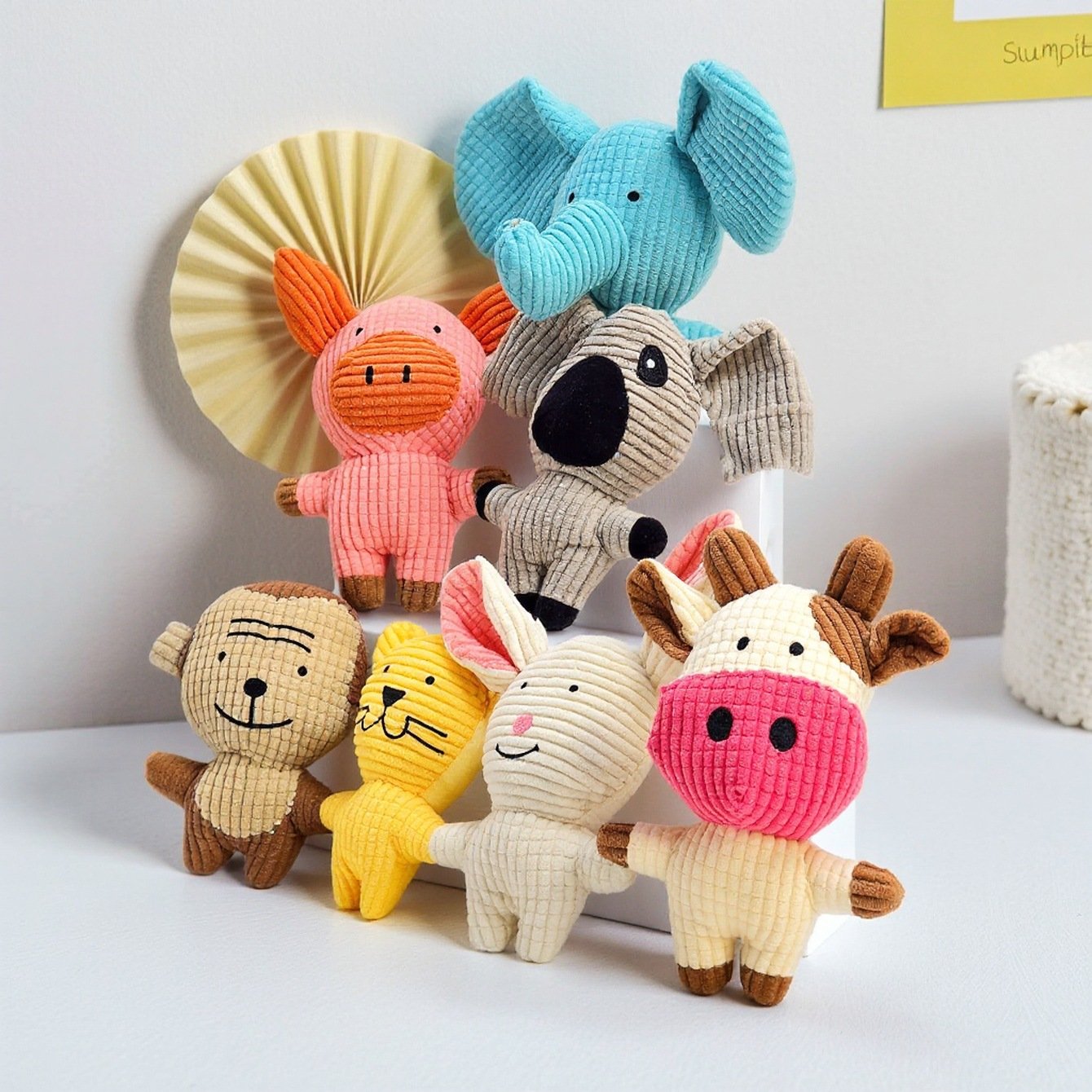 Textured Corn Velvet Squeaky Pet Plush Toys | Bite-Resistant Cartoon Animal Molar Teething Companion for Dogs & Cats O1CN019nqkVx1ljBYbwS9qo 2211743354854 0 Cib