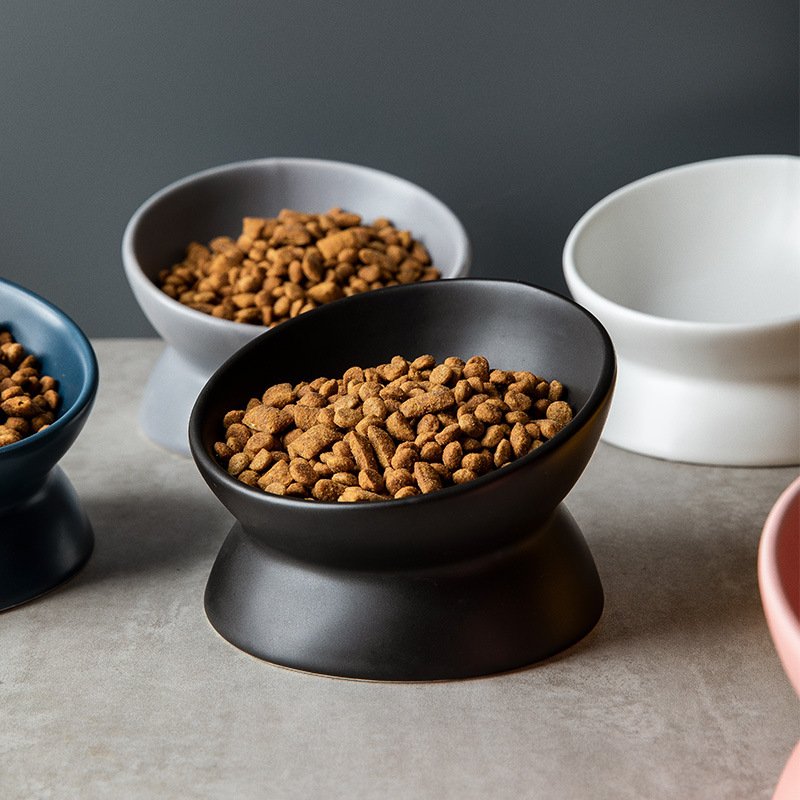 Elevated Ceramic Cat & Dog Bowl | Tilted Raised Neck Protection Pet Food Feeder O1CN01A10tzn1QkSN4PnnLj 2208411712014 0 Cib