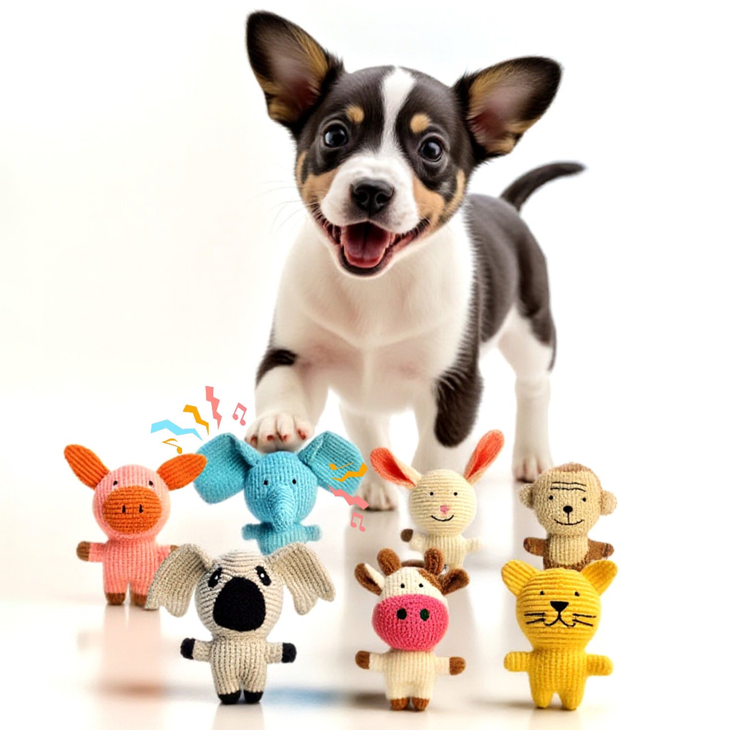 Textured Corn Velvet Squeaky Pet Plush Toys | Bite-Resistant Cartoon Animal Molar Teething Companion for Dogs & Cats O1CN01ANXWJL1ljBYeq6fkJ 2211743354854 0 Cib