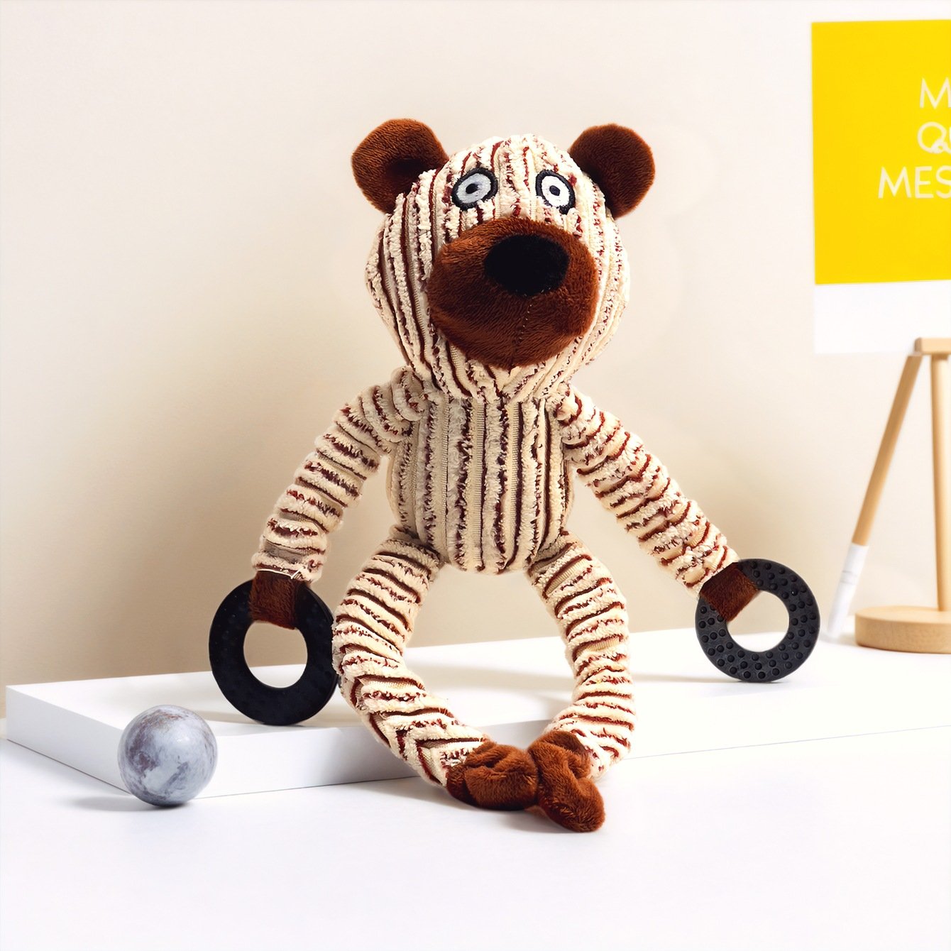 Corduroy Squeaky Cartoon Pet Plush Toys | Bite-Resistant Bear, Monkey & Bull Molar Dog Toys O1CN01G37djm1ljBY37b0Nv 2211743354854 0 Cib