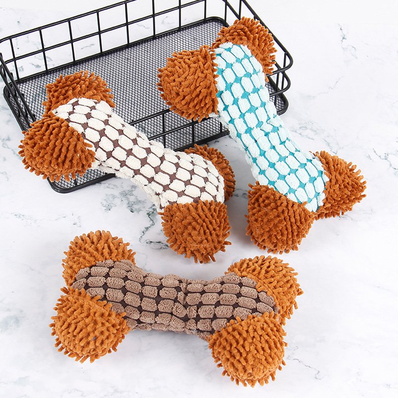 Squeaky Plush Dog Chew Toy Set | Flat Carpet Mat & Bone Shape Bite-Resistant Dental Molar Toys for Dogs & Puppies O1CN01SPZhfX1ljBDJCM0Cv 2211743354854 0 Cib