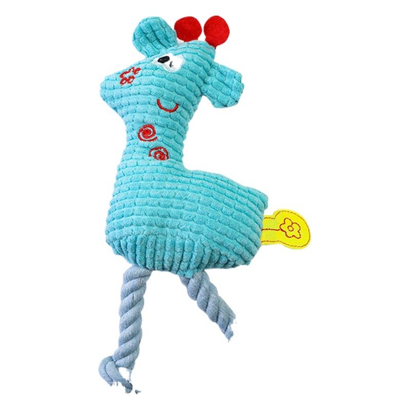Corn Fleece Squeaky Pet Plush Toy with Cotton Rope | Bite-Resistant Dental Molar Cleaner & Interactive Chew Toy for Dogs & Cats O1CN01sCuukL1Bs2uscMroK 0 0 Cib