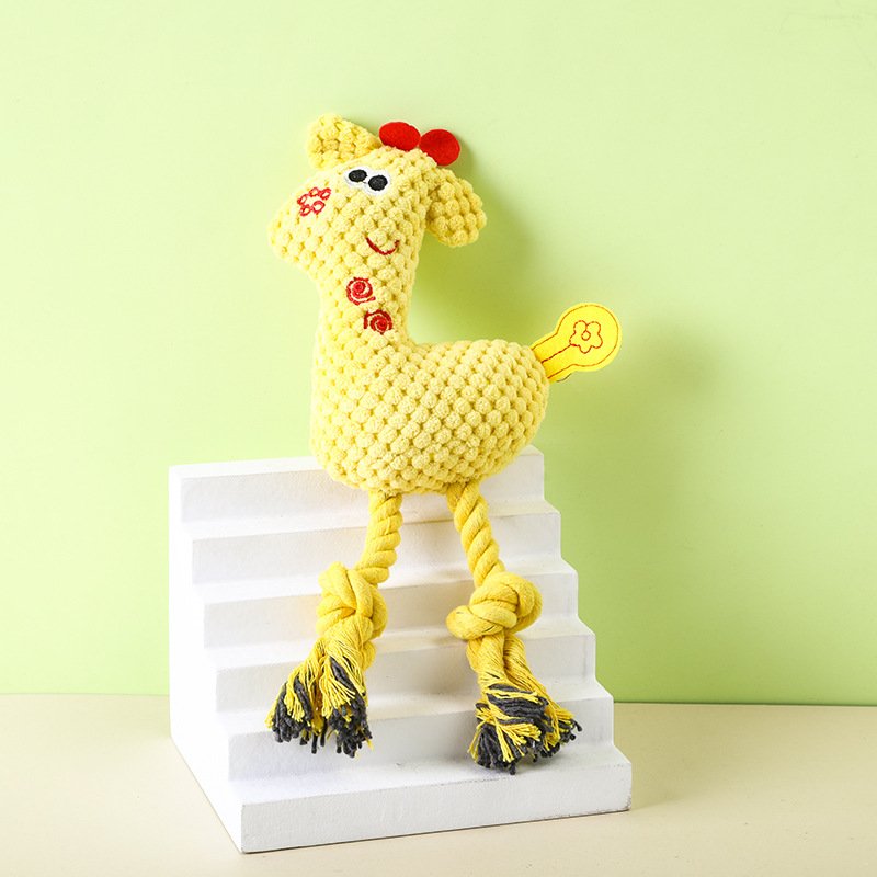 Corn Fleece Squeaky Pet Plush Toy with Cotton Rope | Bite-Resistant Dental Molar Cleaner & Interactive Chew Toy for Dogs & Cats O1CN01uW3tXJ1ljBKc0AwMZ 2211743354854 0 Cib