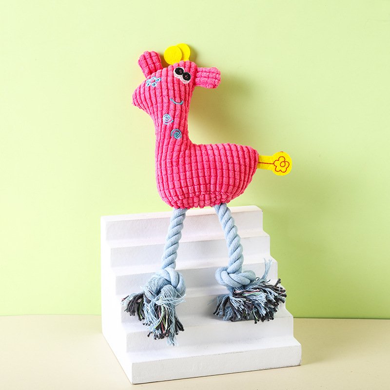 Corn Fleece Squeaky Pet Plush Toy with Cotton Rope | Bite-Resistant Dental Molar Cleaner & Interactive Chew Toy for Dogs & Cats O1CN01urC89K1ljBKZjdHtB 2211743354854 0 Cib