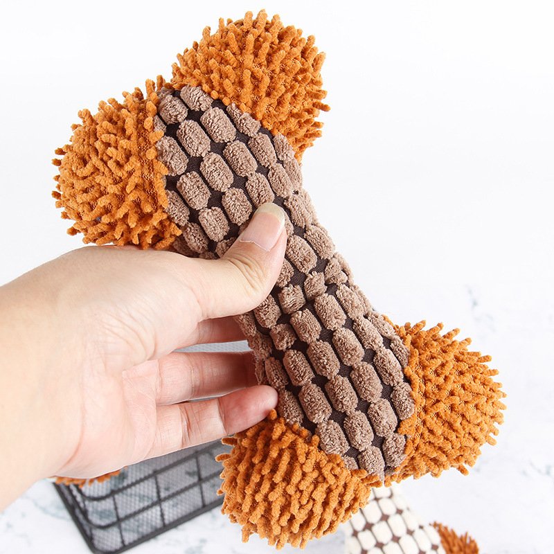 Squeaky Plush Dog Chew Toy Set | Flat Carpet Mat & Bone Shape Bite-Resistant Dental Molar Toys for Dogs & Puppies O1CN01yDALak1ljBD9CplCx 2211743354854 0 Cib